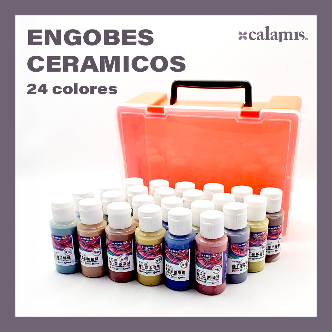Maleta de Engobes cerámicos 24 colores
